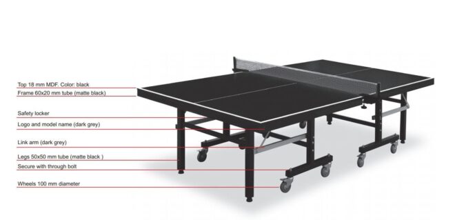 Professional MDF ping pong table manufacturer china​ folding ping pong table - Image 4